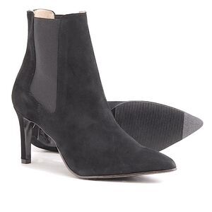 Antonio De Faria Donna heel leather suede boots pointed toe made in Portugal 8